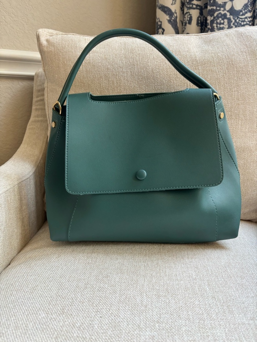 Teal / Turquoise Top-Handle Shoulder Bag - Elegant Everyday Tote